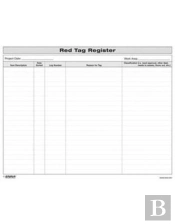 5s Red Tag Register Form