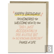 6-Pack Em & Friends Accidentally Pee Years Old Birthday Cards