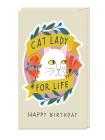 6-Pack Em & Friends Cat Lady For Life - Birthday Sticker Cards