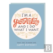 6-Pack Em & Friends I'M A Grown-Ass Lady - Birthday Sticker Cards