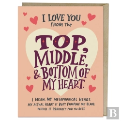 Bertrand.pt - 6-Pack Em & Friends Love You Top Middle Bottom Greeting Cards