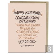 6-Pack Em & Friends Paying For Student Loans Years Old Birthday Cards