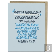 6-Pack Em & Friends Where Are My Glasses Years Old Birthday Cards