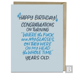 Bertrand.pt - 6-Pack Em & Friends Where Are My Glasses Years Old Birthday Cards