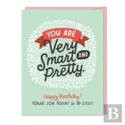 6-Pack Em & Friends You Are Very Smart And Pretty (Birthday) Sticker Cards
