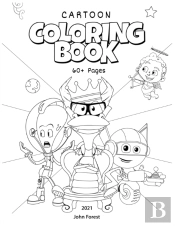 60+ Cartoon Characters Coloring Book
