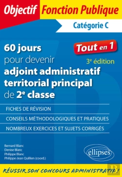Bertrand.pt - 60 Jours Pour Devenir Adjoint Administratif Territorial Principal De 2e Classe - Catégorie C - 3e Édition