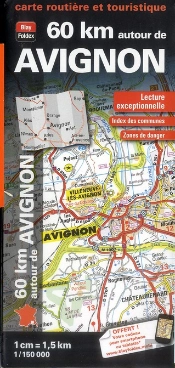 60km Autour D'Avignon Carte Routiere Touristique1/150000