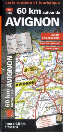 Bertrand.pt - 60km Autour D'Avignon Carte Routiere Touristique1/150000