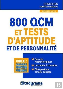 Bertrand.pt - 800 Qcm D'Aptitude Tests Psychotechniques Et De Personnalite Aux Concours...