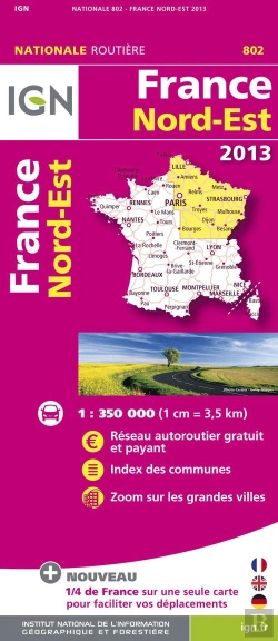 Bertrand.pt - 802 France Nord-Est 2013  1/350.000