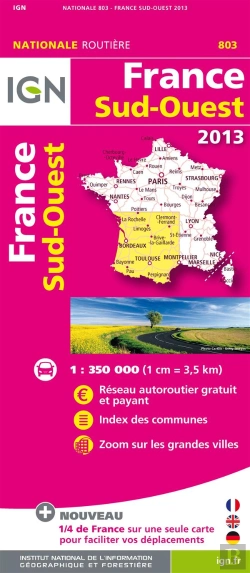 Bertrand.pt - 803 France Sud-Ouest 2013  1/350.000