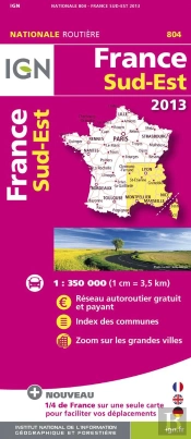 804 France Sud-Est 2013  1/350.000