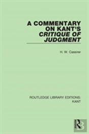 A Commentary On Kant'S Critique Of Judgement