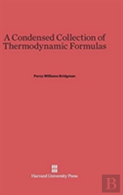 A Condensed Collection Of Thermodynamic Formulas
