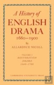 A History Of English Drama 1660-1900 Paperback Set
