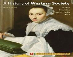 A History Of Western Society Volume 1