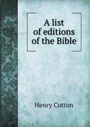 A List Of Editions Of The Bible