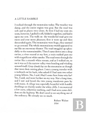 A Little Ramble