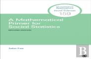 A Mathematical Primer For Social Statistics
