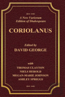 A New Variorum Edition Of Shakespeare Coriolanus Volume I