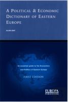 A Political And Economic Dictionary Of Eastern Europe