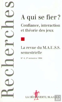 Bertrand.pt - A Qui Se Fier? Revue Du Mauss N4
