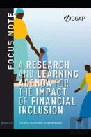 A Research And Learning Agenda For The Impact Of Financial Inclusion