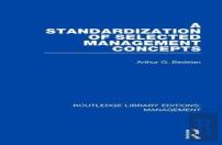 A Standardization Of Selected Management Concepts