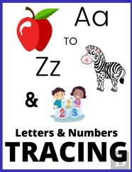 A To Z And 123 Letters And Numbers Tracing