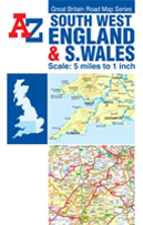 A-Z Sw England & S Wales Road Map