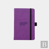 A6 Pocket Purple Hippo Notebook
