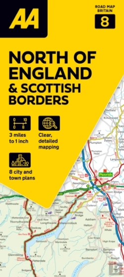 Bertrand.pt - Aa Road Map North Of England & Scottish Borders
