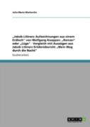Ã¢Â‚¬Å¾Jakob Littners Aufzeichnungen Aus Einem Erdloch'' Von Wolfgang Koeppen