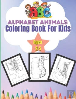 Bertrand.pt - Abc Alphabet  Animals Coloring Book For Kids Ages 2-5