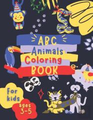Abc Animals Coloring Book For Kids Ages 3-5