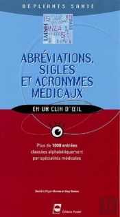 Abreviations Sigles Et Acronymes Medicaux Depliant Sante