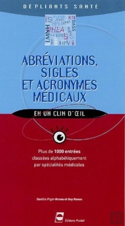 Bertrand.pt - Abreviations Sigles Et Acronymes Medicaux Depliant Sante