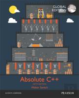 Absolute C++, Global Edition