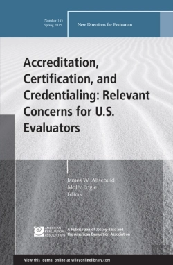 Bertrand.pt - Accreditation, Certification, And Credentialing: Relevant Concerns For U.S. Evaluators