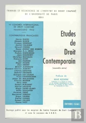 Actes Du 6e Congrès International De Droit Comparé ; Hambourg; 1962