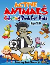 Active Animals Coloring Book