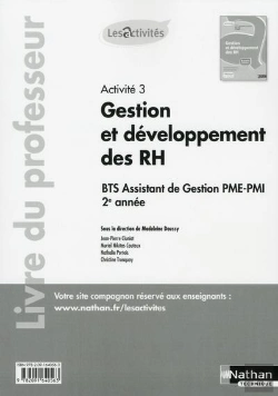 Bertrand.pt - Activite 3 Bts Assistant De Gestion Pme-Pmi 2eme Annee (Les Activites) Professeur 2016