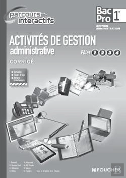 Bertrand.pt - Activites De Gestion Administrative Poles 1.2.3.4. 1re Bac Pro G.P