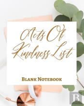 Acts Of Kindness List - Blank Notebook - Write It Down - Pastel Rose Gold Pink - Abstract Modern Contemporary Unique