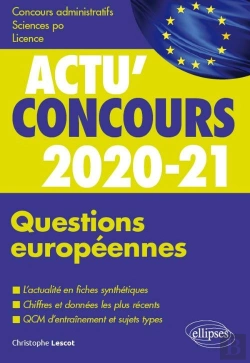 Bertrand.pt - Actu'Concours ; Questions Européennes ; Cours Et Qcm (Édition 2020/2021)