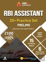 Adda247 20+ Rbi Assistant Prelims Mock Papers Practice Book English Medium