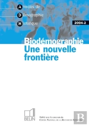 Adh 2004-2 : Biodémographie Une Nouvelle Frontière