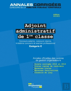 Bertrand.pt - Adjoint Administratif De 1re Classe 2014-2015. Concours Et Examen