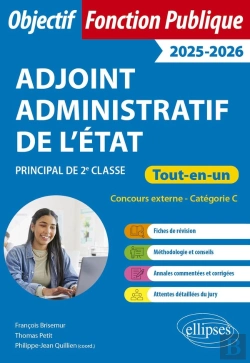 Bertrand.pt - Adjoint Administratif De L'Etat : Principal 2e Classe ; Concours Externe Catégorie C (Édition 2025/2026)